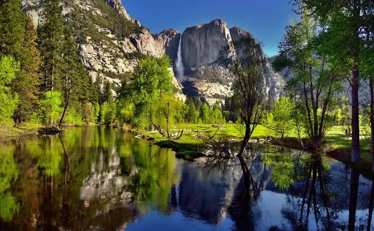 Природа фото онлайн бесплатно photo of bodies of water near cliff, merced river, yosemite national park, merce