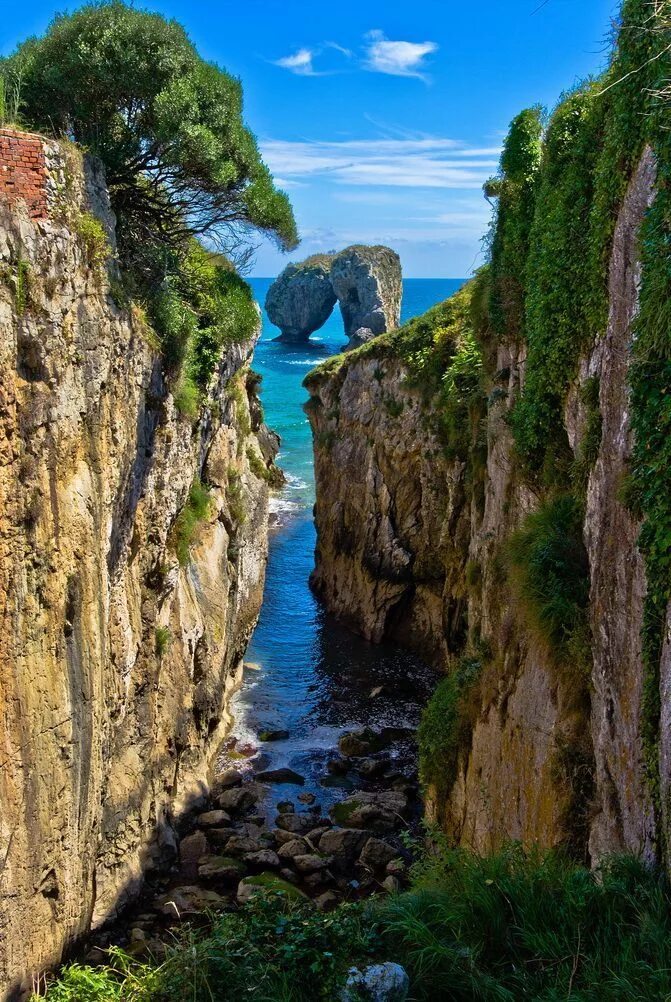 Природа испании фото La Canalina, costa de Llanes, Asturias, España. Playas de asturias, Paisajes de 