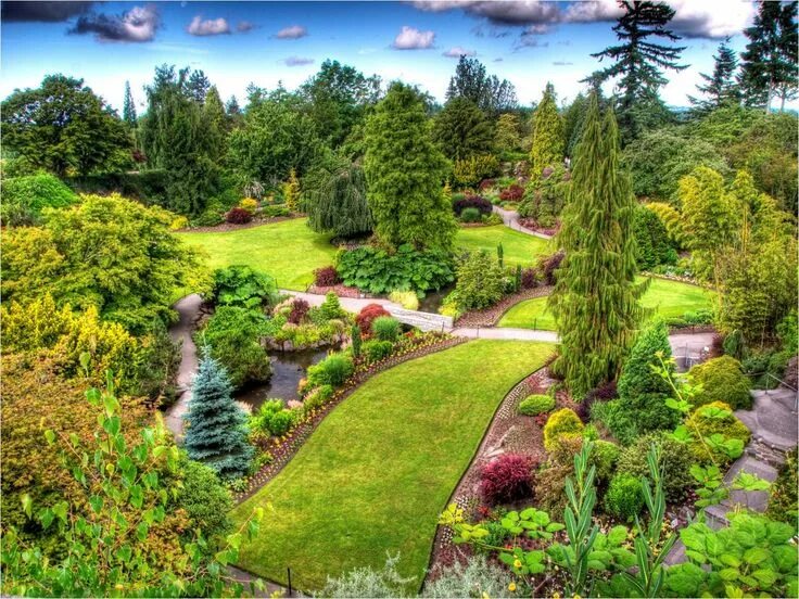 Природа ландшафтный дизайн Queen Elizabeth Garden , Vancouver , Canada