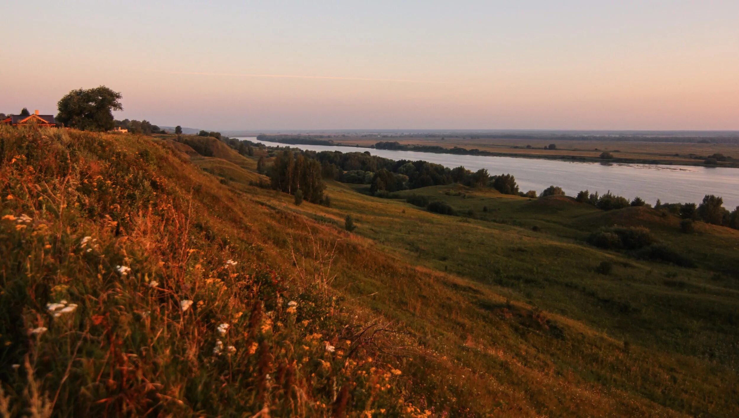 Природа рязани фото Рассвет на берегу реки Оки. Константиново. Рязанская область. - Фото № 351878