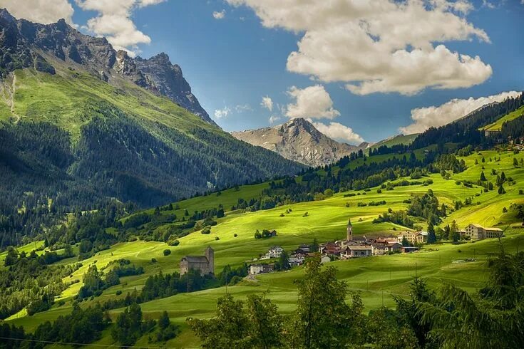 Природа швейцарии фото Switzerland Village Mountains - Free photo on Pixabay Switzerland tourist attrac