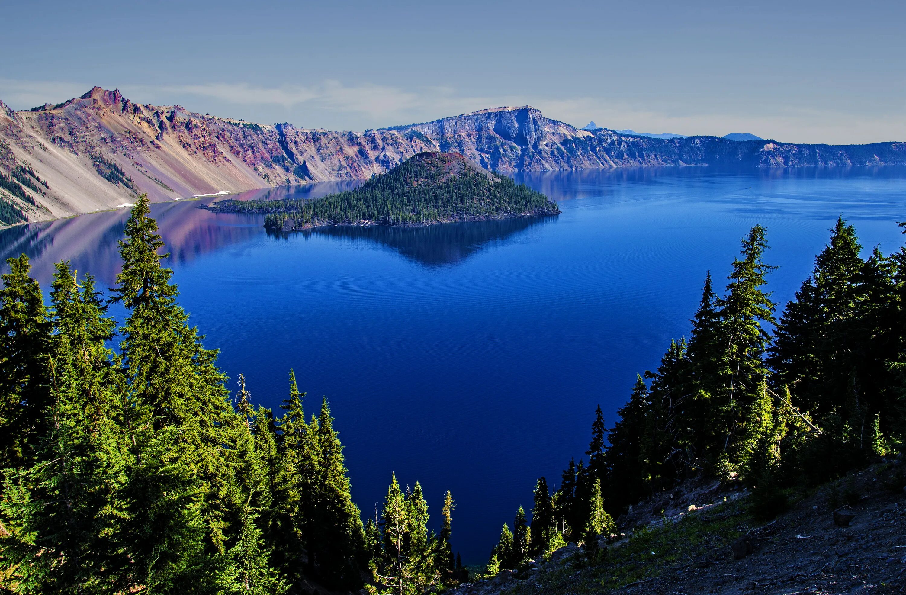 Природа сша фото Фотография США Crater Lake National Park Oregon Горы 4005x2630