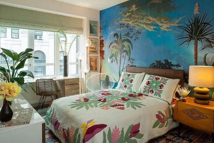 Природные мотивы в интерьере 4 класс déco tropicale chambre à coucher poster mural XXL Tropical bedrooms, Tropical be