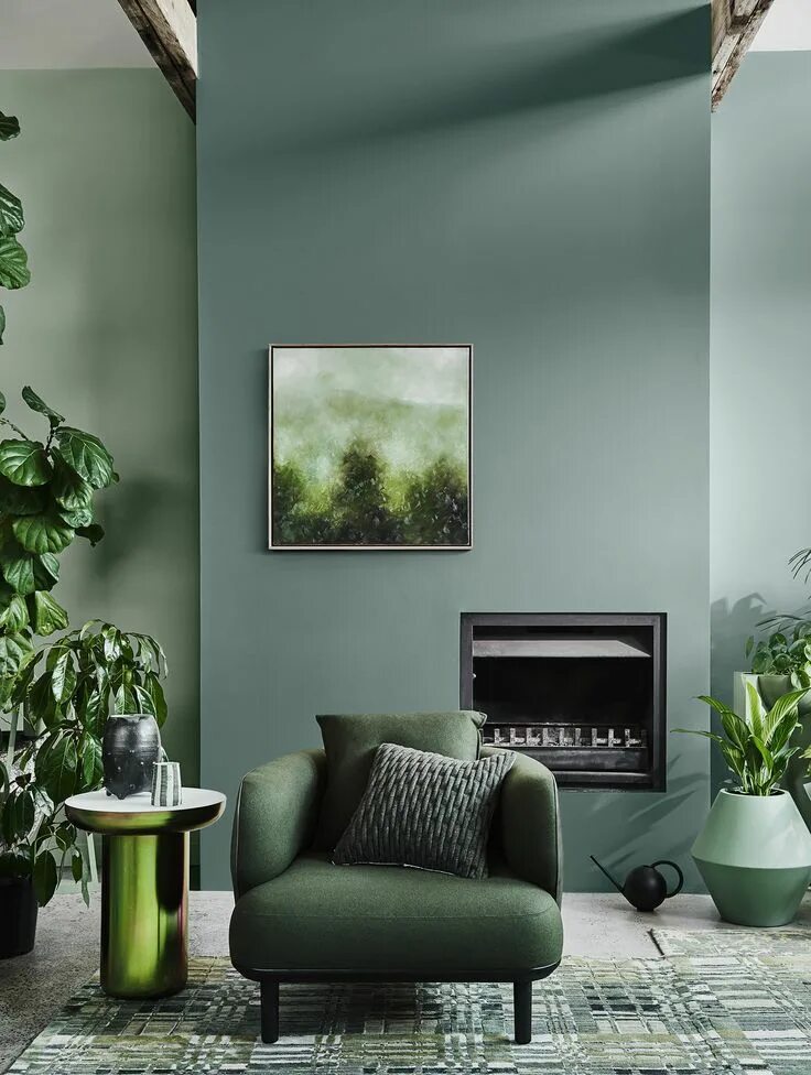 Природные цвета в интерьере Gasp-Worthy Green Colour Ideas for Every Room House interior, Green interior pai