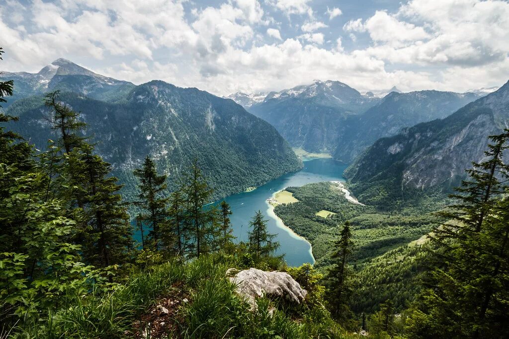 Природные условия фото Königssee View from the Archenkanzel above the Königssee Max Flickr