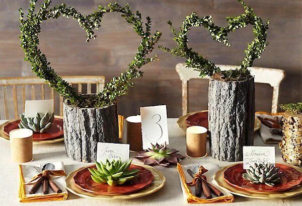 Природный декор своими руками 17 Really Cool DIY Ideas For Rustic Wedding Centerpiece Country wedding table de