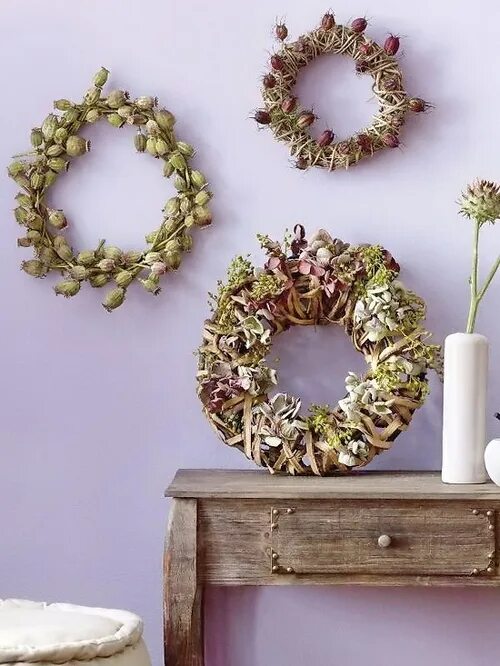 Природный декор своими руками The Little Corner Dried flower wreaths, Wreaths, Wreath crafts