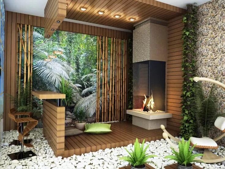 Природный дизайн фото eco style interior design. Эко дизайн интерьера Outdoor rooms, Eco interior desi