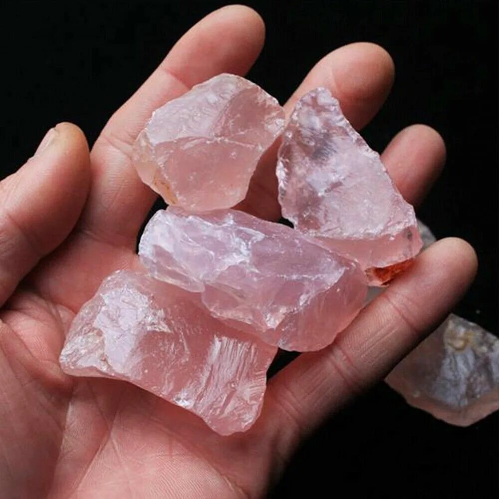 Природный кварц фото Large Natural Pink Rose Quartz Crystal Mini Stone Rock Healing Collectible Gift.