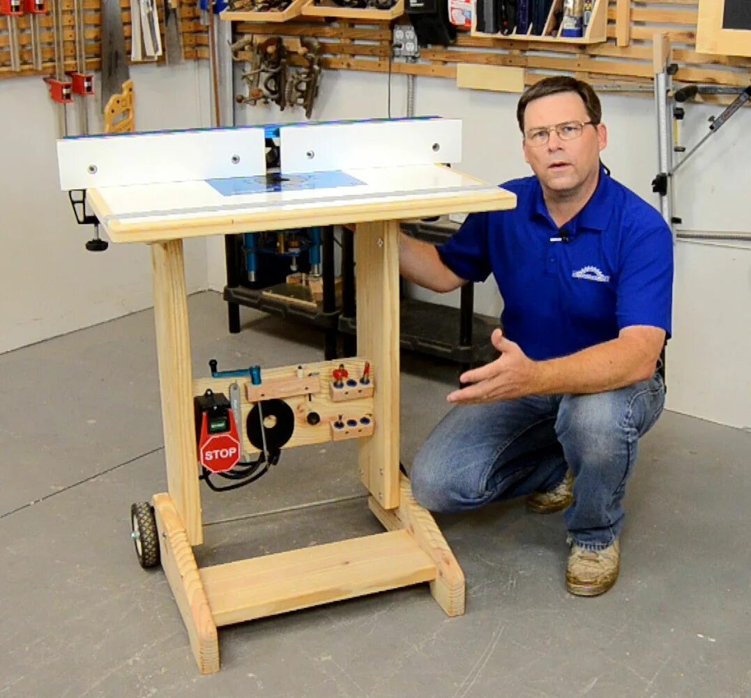 Приспособления для домашней мастерской своими руками Folding Router Table Plans - Woodcademy Router table plans, Diy router table, Ho