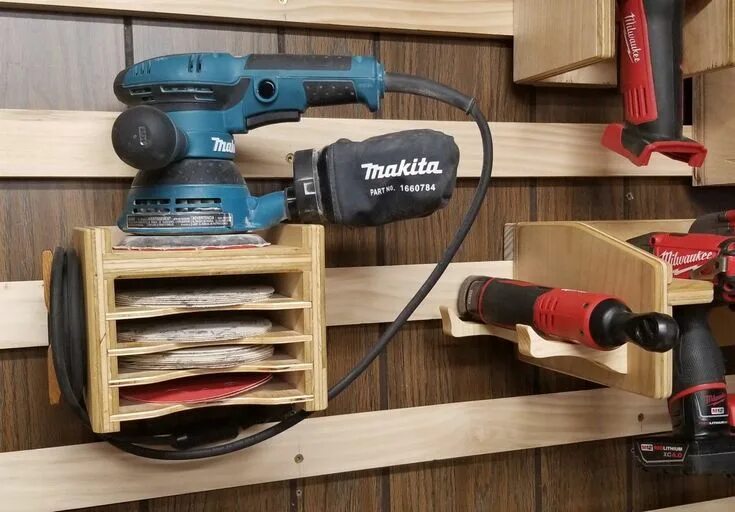 Приспособления для домашней мастерской своими руками 5+ Top-Notch Best Random Orbital Sander Ideas Tool storage diy, Power tool stora