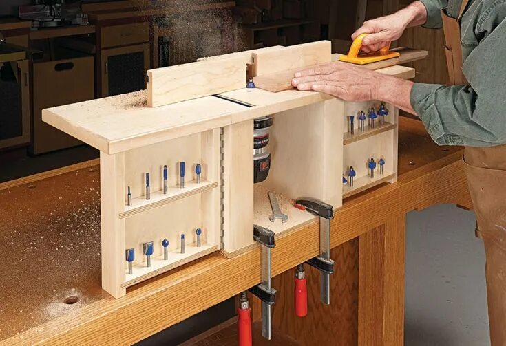 Приспособления для домашней мастерской своими руками Compact Router Table Woodworking Project Woodsmith Plans Router table, Router ta