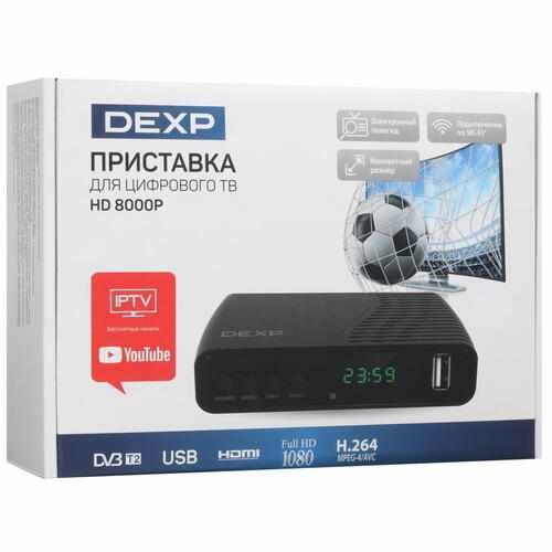 Приставка dexp hd 7789p как подключить wifi Приставка для цифрового ТВ DEXP HD 8000P черный - купить в интернет-магазине по 