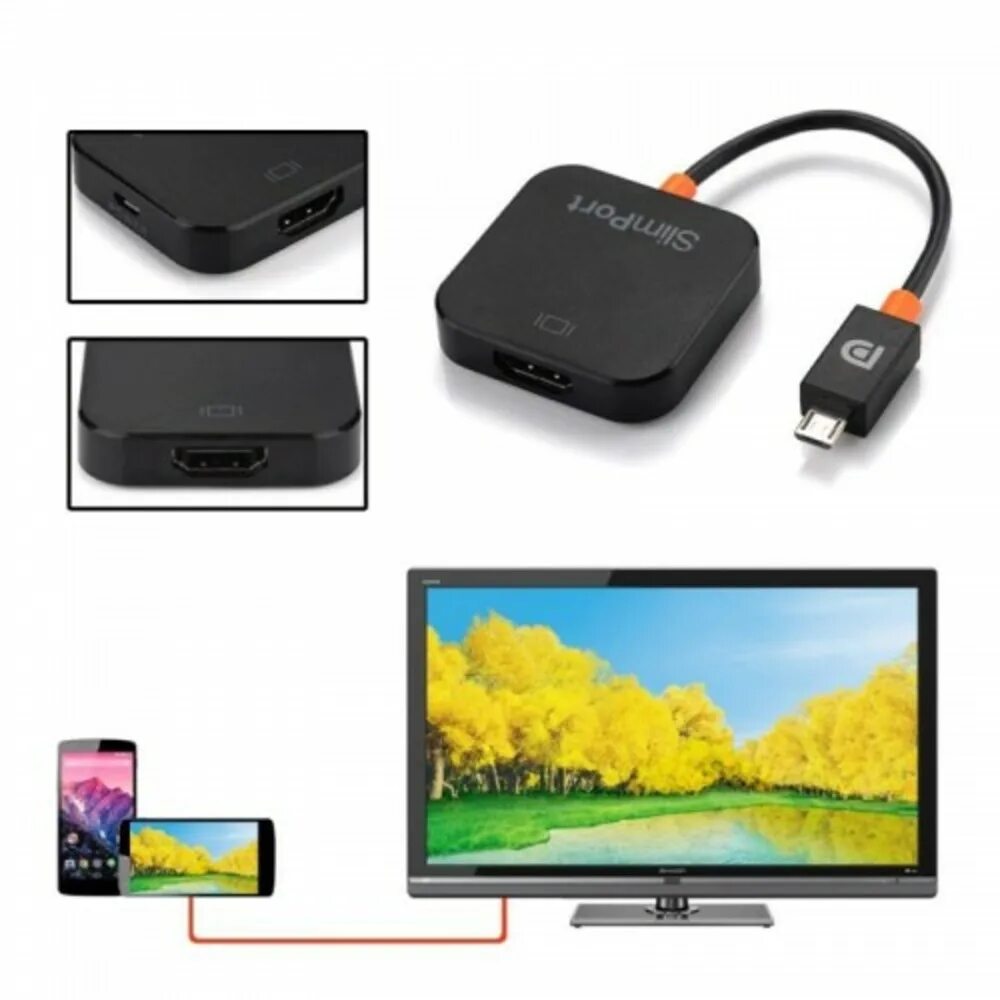 Приставка для подключения телефона к телевизору Купить Переходника USB - HDMI Vention VAA-CS1-B недорого в интернет магазине All