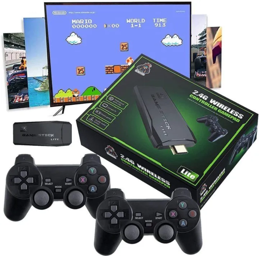 Приставка game stick как подключить Игровая приставка для телевизора 10000 игр. 64Гб, Game Stick,4K, 2,4 ГГц. - купи