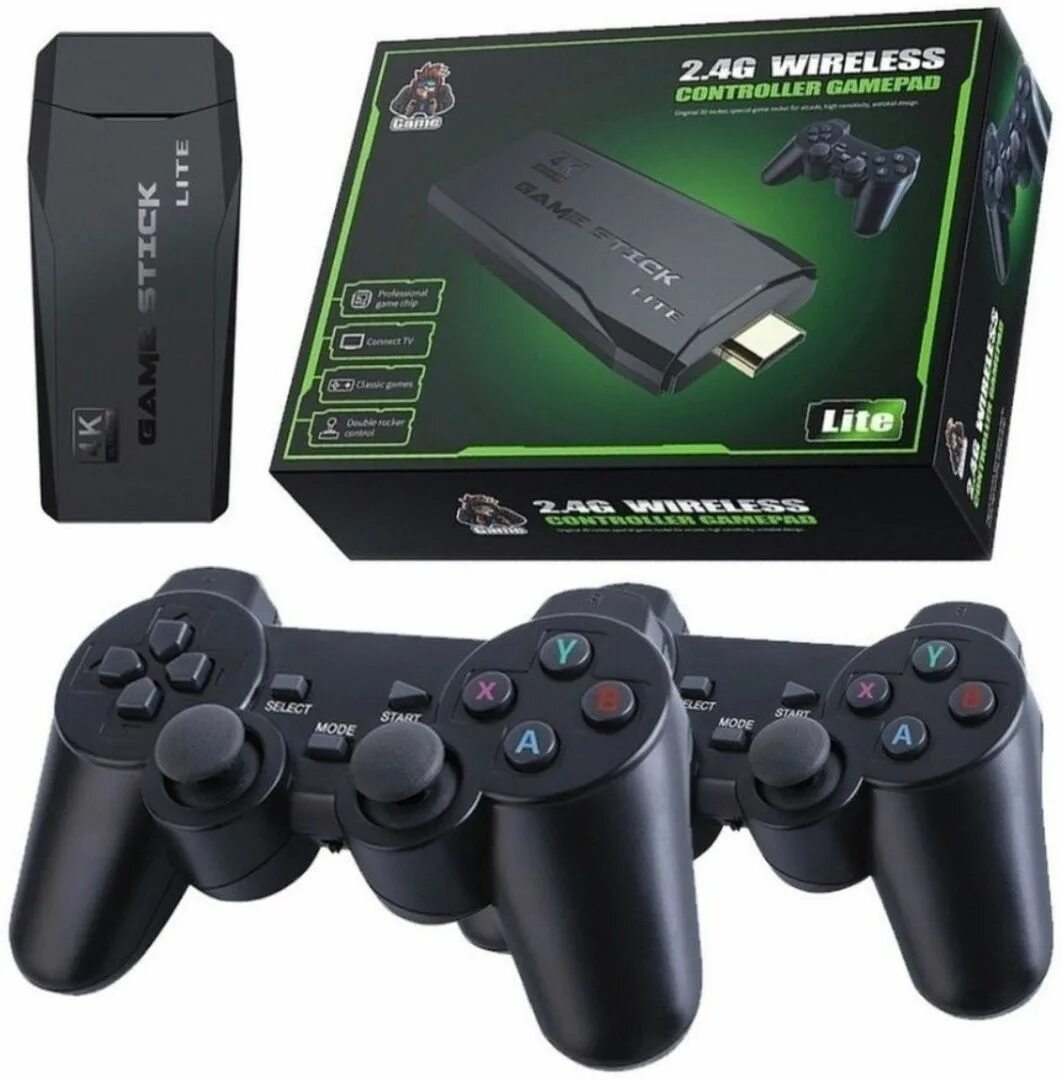 Приставка game stick как подключить Игровая ТВ приставка Game Stick Lite 64GB, 10000 ретро игр. - купить с доставкой