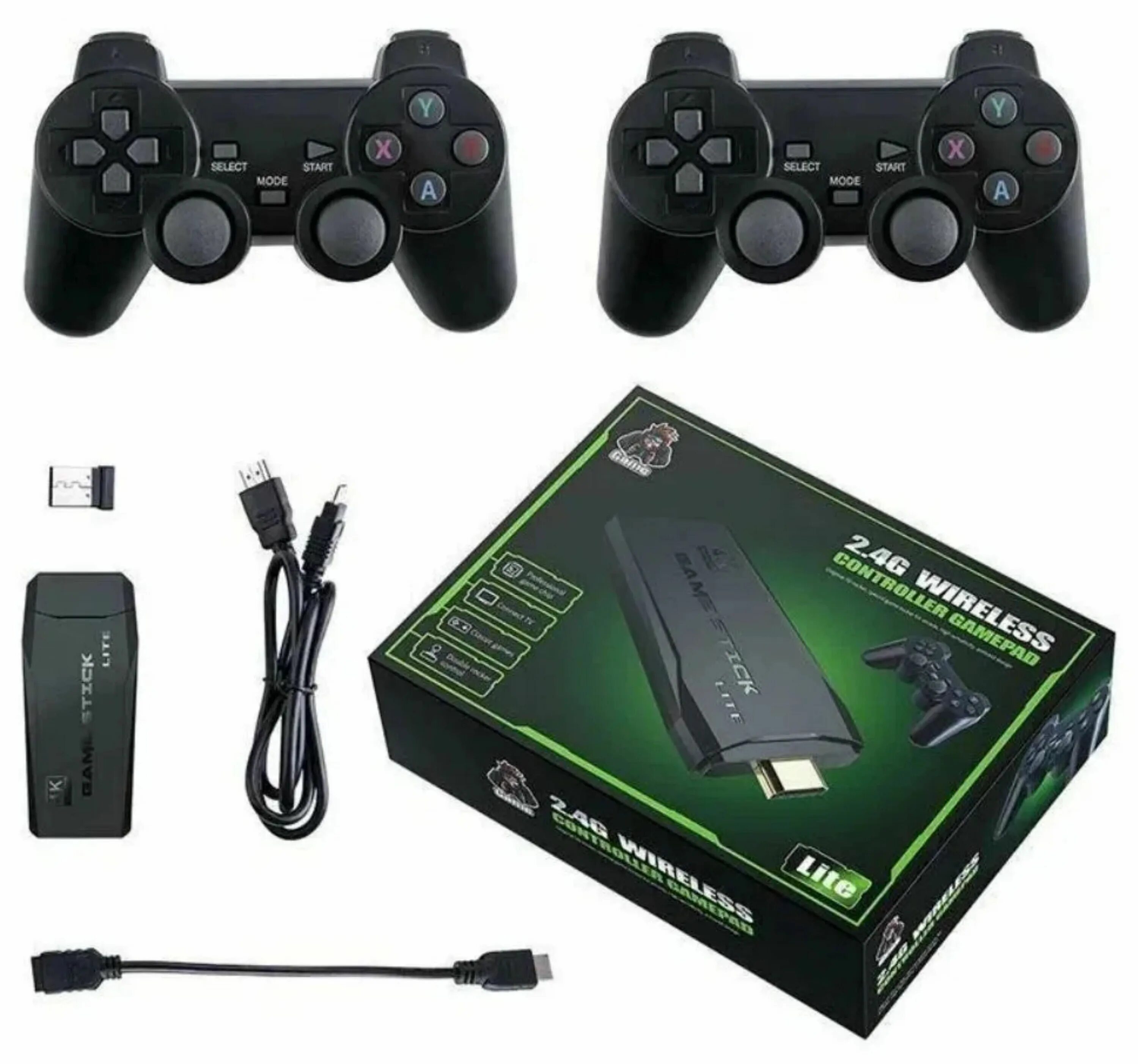 Приставка game stick как подключить Портативная игровая консоль 2.4G Wireless Controller Gamepad Lite - купить с дос