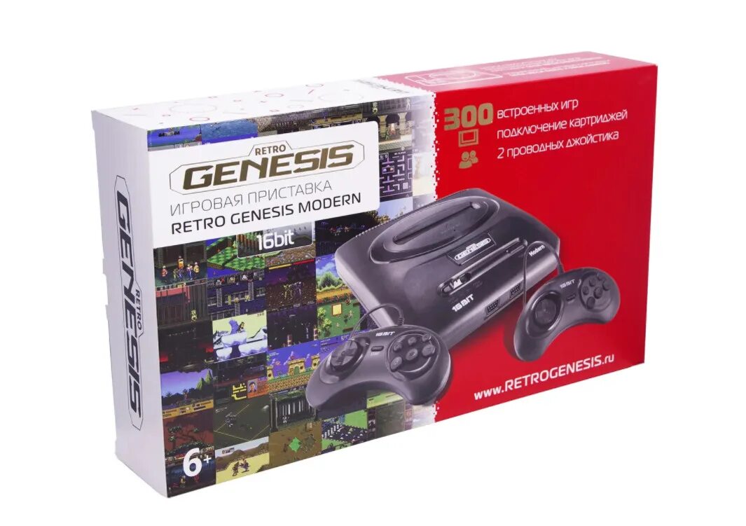 Приставка генезис ретро как подключить Игровая приставка SEGA Retro Genesis Modern + 300 игр + 2 джойстика - купить с д