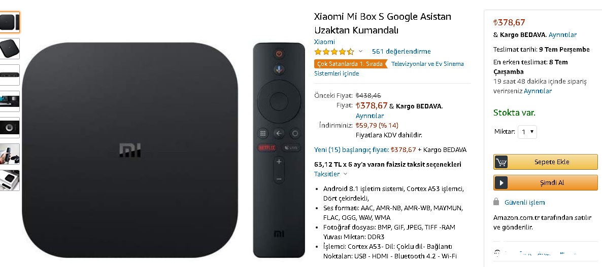 Приставка mi tv как подключить Xiaomi Mi Box S 379 TL Amazon TR DonanımHaber Forum