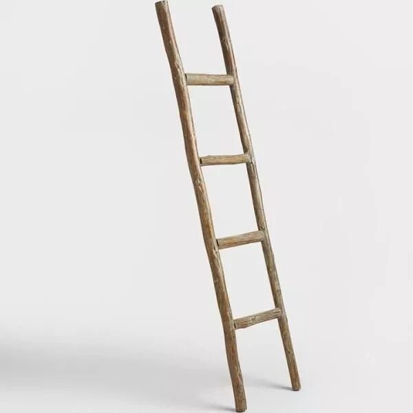 Приставная лестница фото Wood Ladder Decor by World Market Wood ladder decor, Ladder decor, Wood ladder