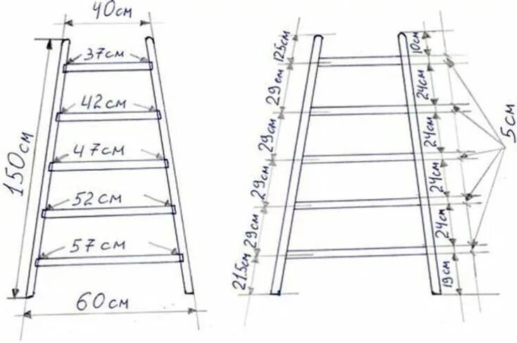 Приставная лестница размеры чертеж Пин на доске ЛЕСТНИЦА Лестница, Стремянки, Чертежи
