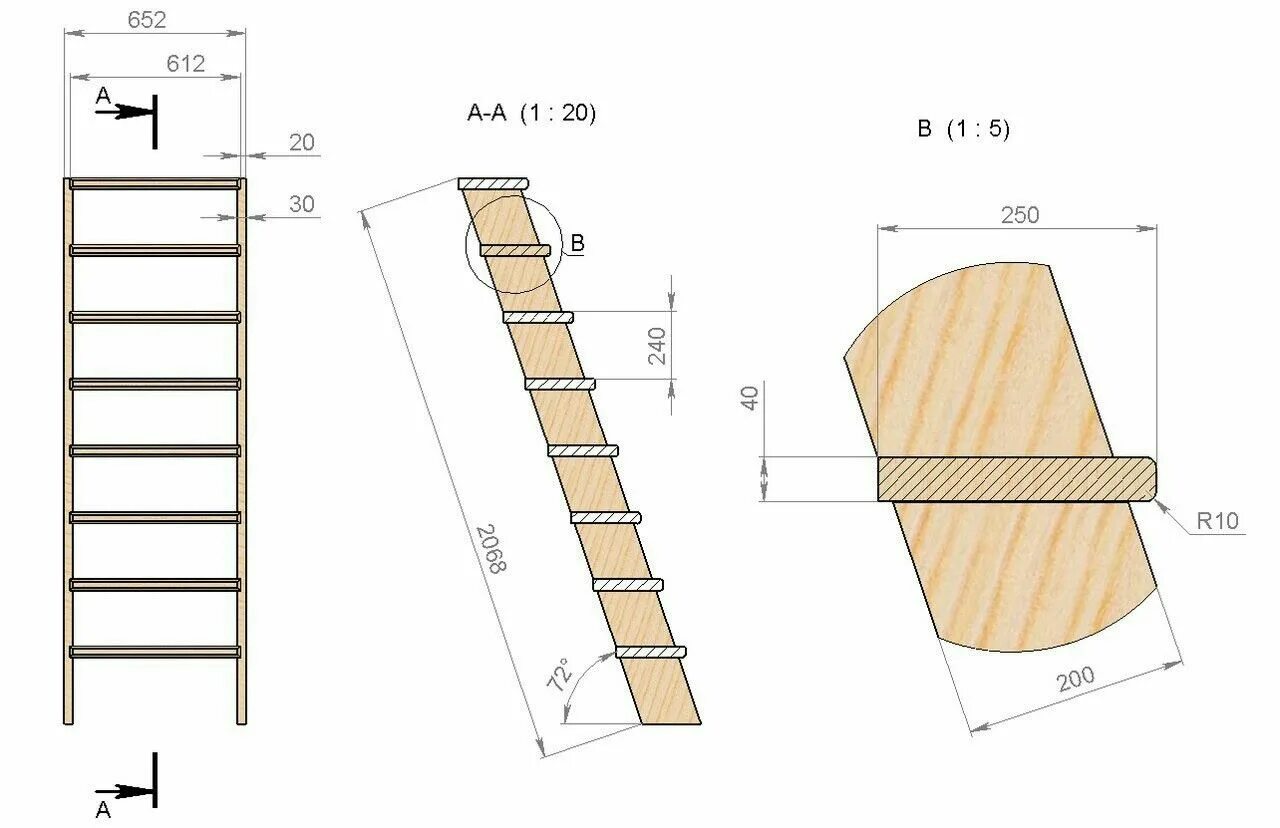 Приставная лестница своими руками из дерева чертежи Pin on ЛЕСТНИЦА Floor plans, Blueprints, Ladder