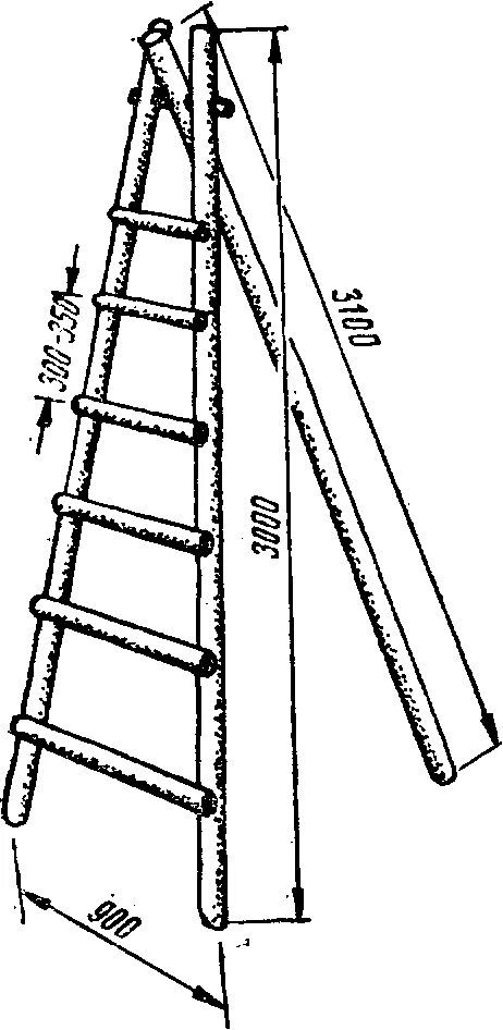Приставной лестницы своими руками чертежи Делаем приставную лестницу
