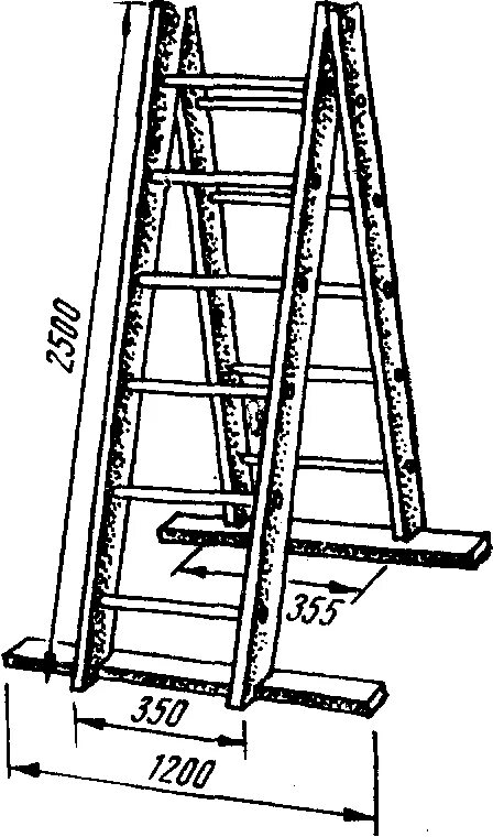 Приставной лестницы своими руками чертежи Размеры деревянной стремянки: найдено 85 изображений