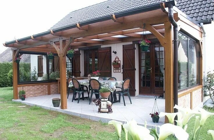 Пристроенные беседки фото Pin on taras Small garden decking ideas, Outdoor furniture design, Verandas idea