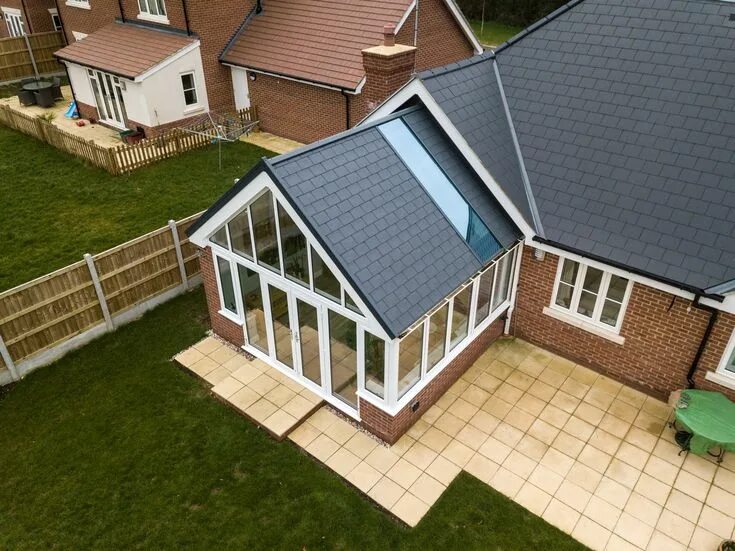 Пристроить крышу фото Tiled Gable Extension Tiled conservatory roof, Conservatory roof, Garden room ex