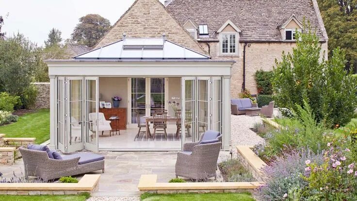 Пристрой частного дома фото Orangery Extension in the Cotswolds - David Salisbury Glass house garden, Orange