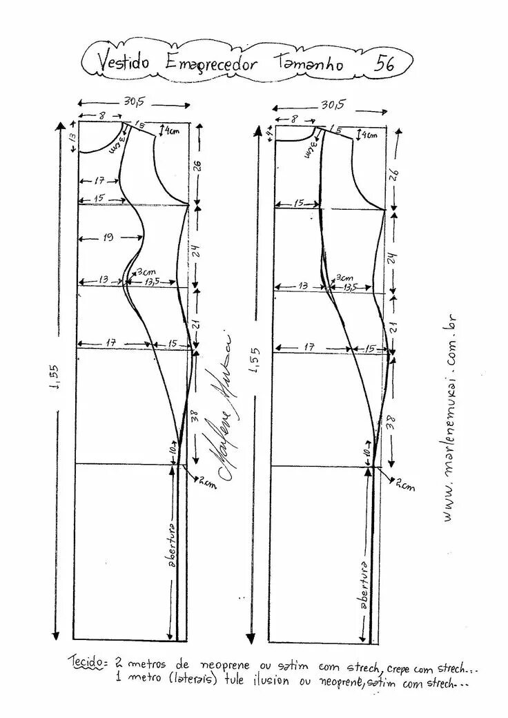 Приталенное платье выкройка бесплатно Vestido que Afina a Silhueta 2 Выкройки, Пошив женской одежды, Выкройка платья