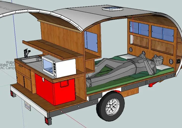 Прицеп дача для легкового автомобиля своими руками Archivo de álbumes Teardrop camper, Teardrop camper trailer, Mini camper