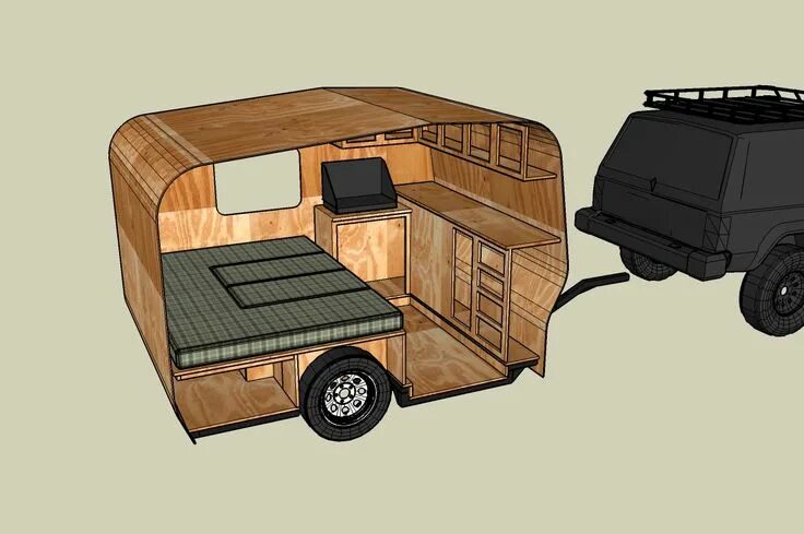 Прицеп дача для легкового автомобиля своими руками Retrobox - Sawtooth Enterprises Diy camper trailer, Vintage campers trailers, Ti