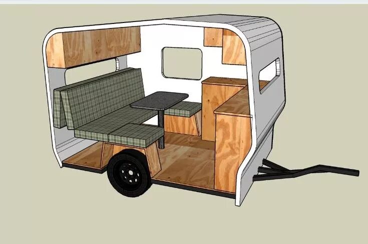 Прицеп дача сделать своими руками View topic - New Design - RetroBox Teardrop camper plans, Micro camper trailers,