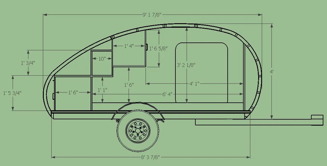 Прицеп дача своими руками чертежи profile_design Building a teardrop trailer, Teardrop trailer plans, Camping trai