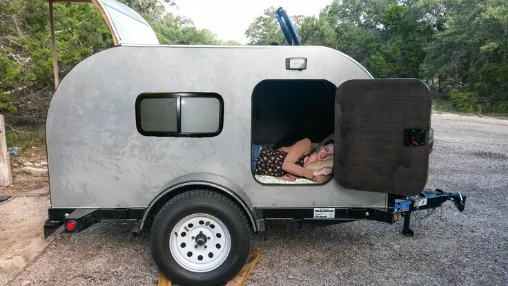 Прицеп дача своими руками из легкового прицепа Afficher l'image d'origine Diy teardrop trailer, Diy camper trailer, Small campi