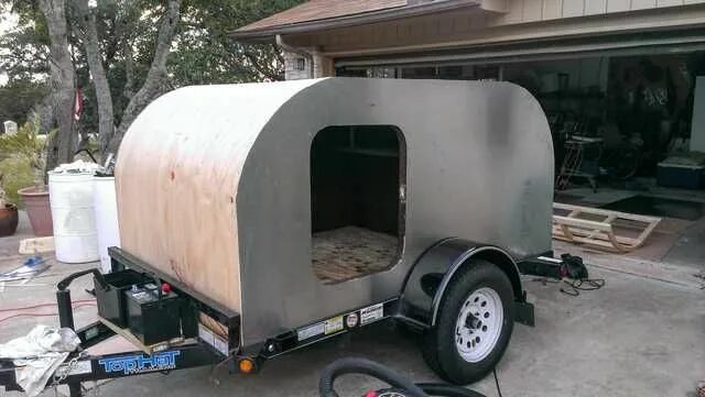 Прицеп дача своими руками из легкового прицепа My Tiny Travel Trailer Teardrop camper, Diy teardrop trailer, Diy camper trailer