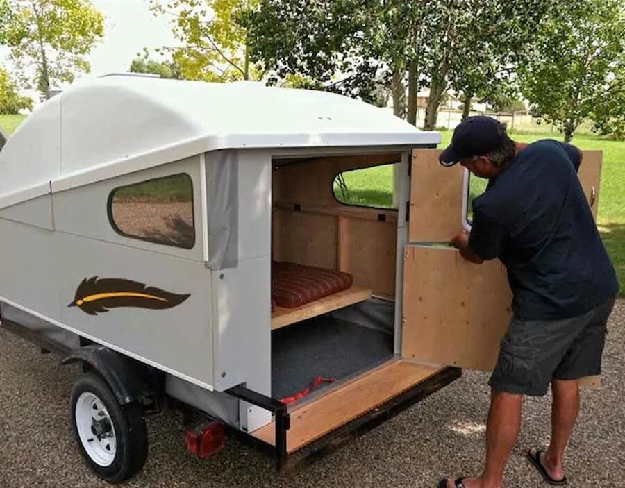 Прицеп дача своими руками из легкового прицепа Teal shrinks its modular camper into a barebones $2500 car/motorcycle trailer Mo