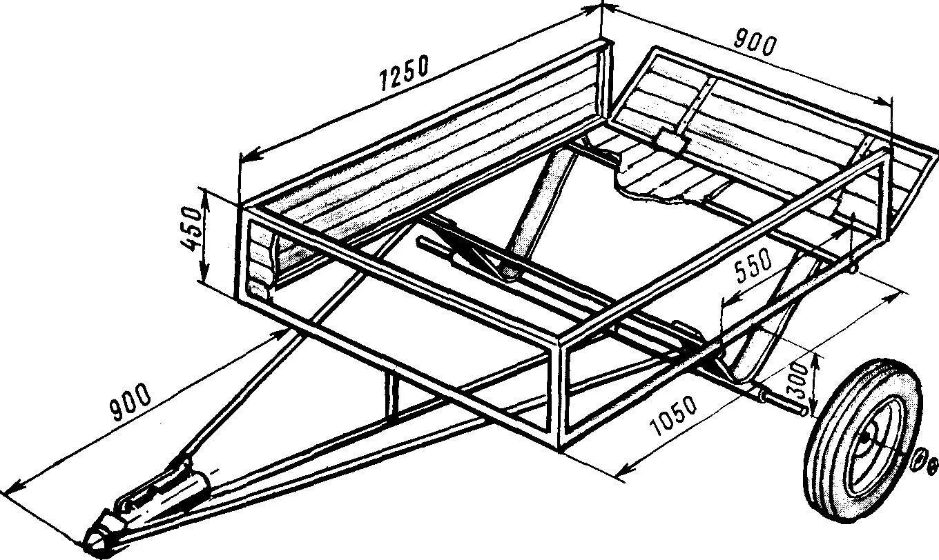 Прицеп для автомобиля своими руками чертежи ПРИЦЕП ДЛЯ "ЮПИТЕРА" МОДЕЛИСТ-КОНСТРУКТОР