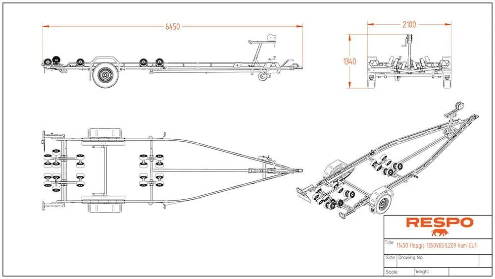 Прицеп для лодки своими руками чертежи Купить прицеп для лодки V65T1MR с мультироликами Прицеп для катера V65T1MR в СПб