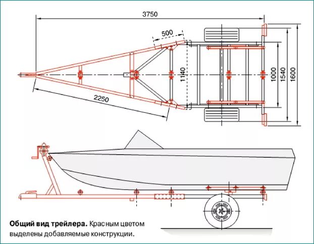 Прицеп для лодки своими руками чертежи размеры Чертеж прицепа для лодки пвх фото, видео - 38rosta.ru