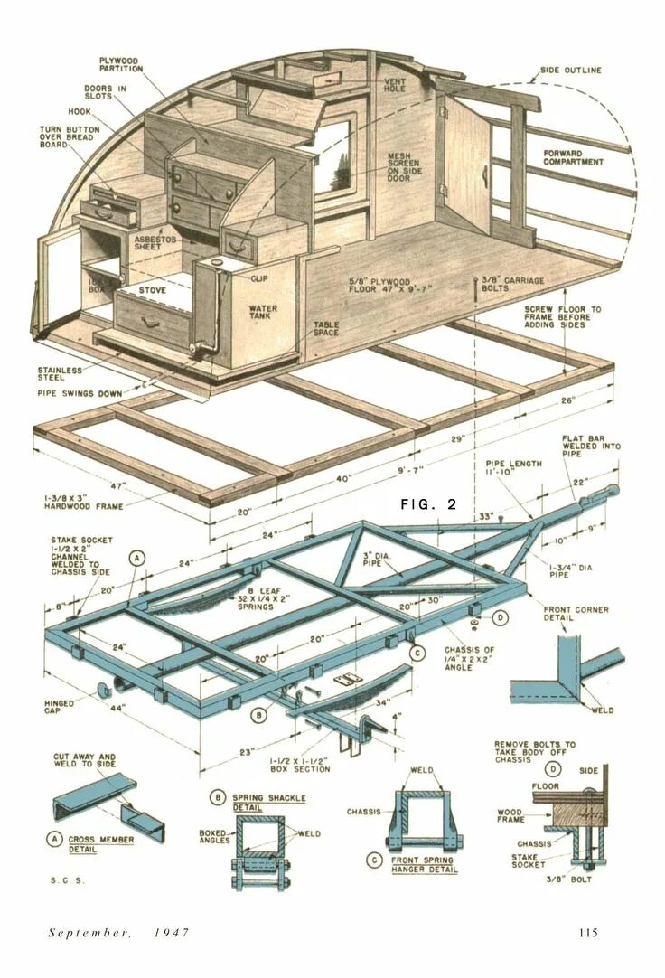 Прицеп дом своими руками чертежи Trailer for Two. Teardrop camper plans, Building a teardrop trailer, Teardrop tr