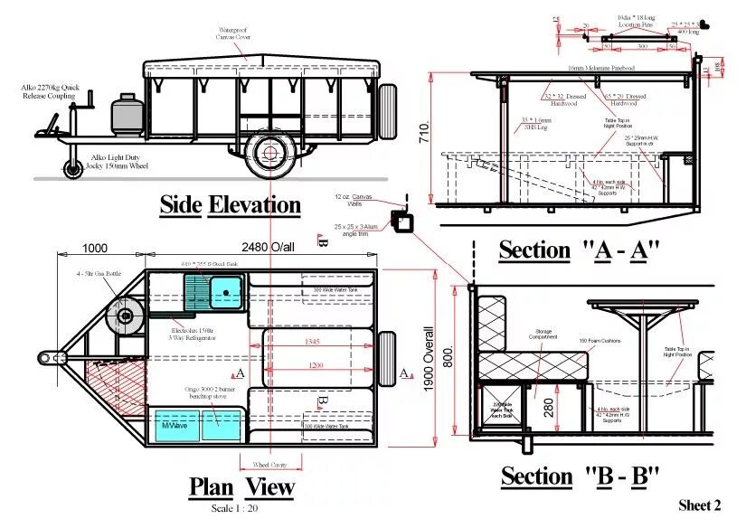 Прицеп дом своими руками чертежи Campervan Plans MotorHome, Alternative Energy, EBook, Camper Van Trailer plans, 