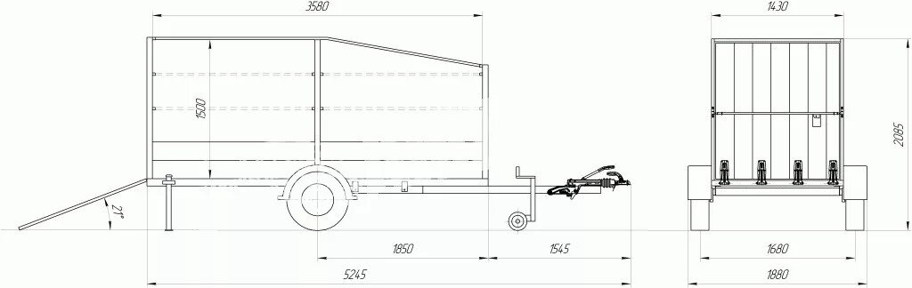 Прицеп своими руками чертежи Car trailers for water transportAutomechanical Plant LLC