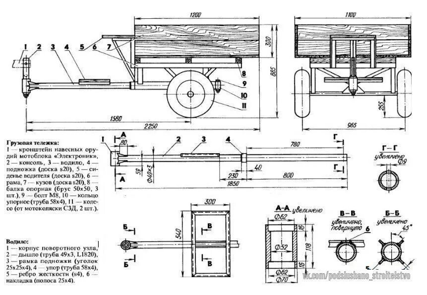 Прицеп своими руками чертежи размеры фото Чертежи для телеги мотоблока - Сообщество "Мотоблоки (и все что с ними связано)"