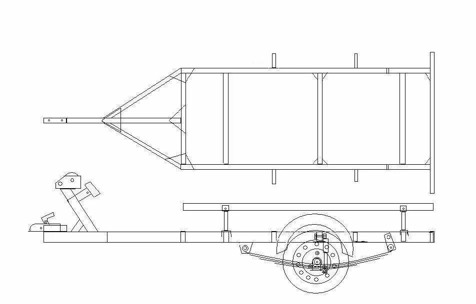 Прицеп своими руками чертежи размеры фото Re: Подумываю сварганить прицеп. -- Форум водномоторников.