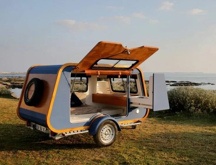 Прицепы дома на колесах фото и цены Carapate Teardrop Trailer has Pull-Out Kitchen, 120W Solar Panel Teardrop traile