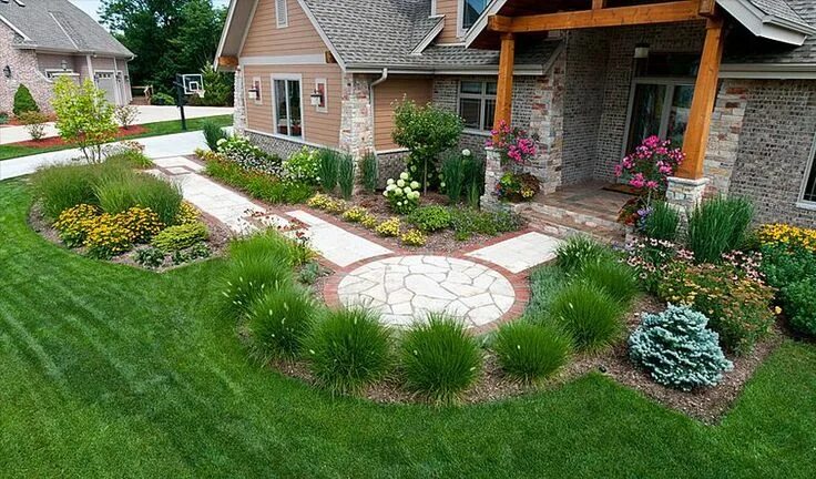 Приусадебный участок дизайн фото 100 Wonderful Evergreen Grasses Landscaping Ideas https://decomg.com/100-wonderf