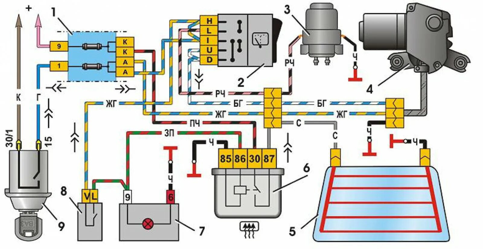 Привод заднего стеклоочистителя нива шевроле схема подключения Схема обогрева стекла ваз - фото - АвтоМастер Инфо